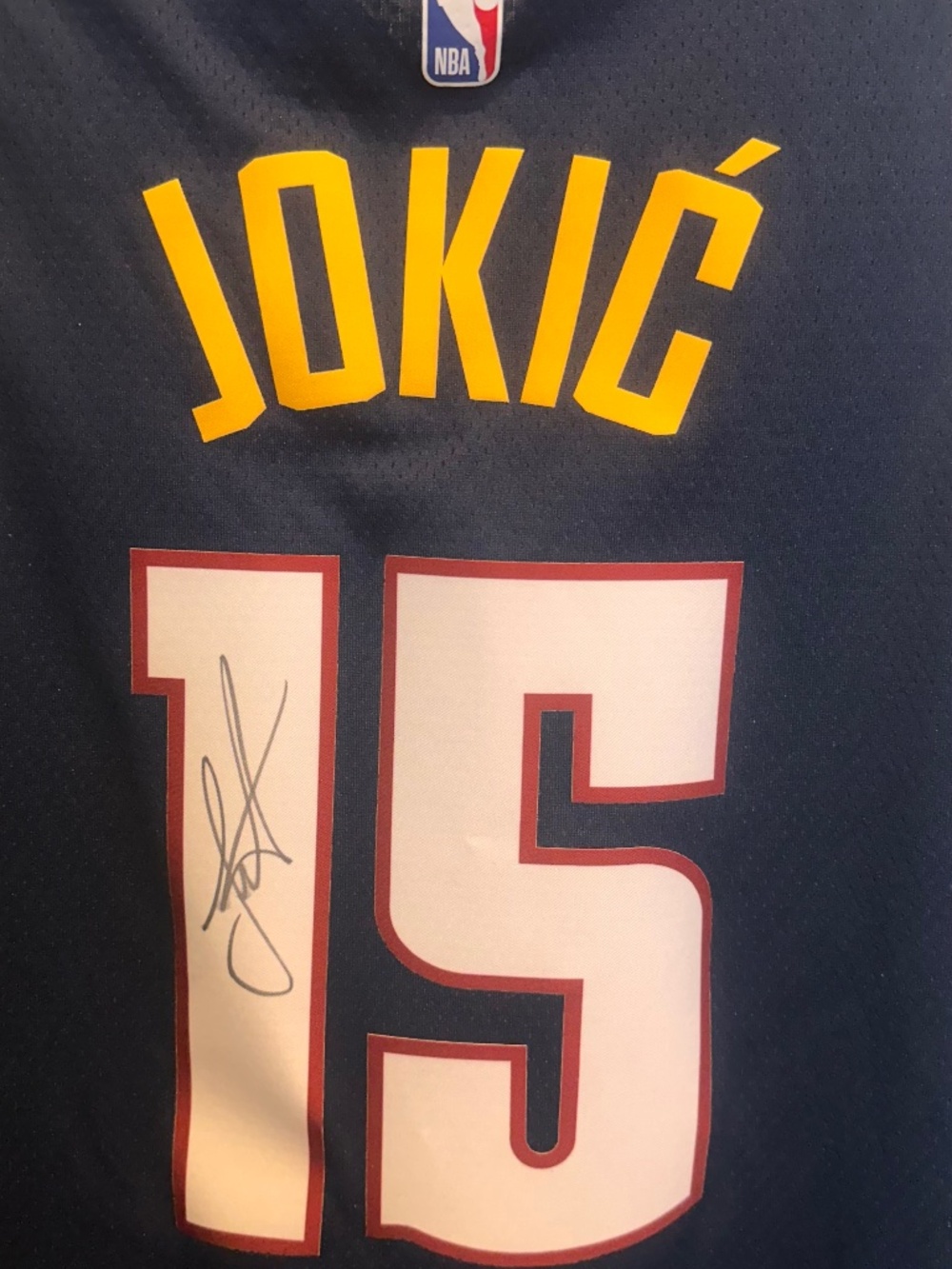 Jokic Signed Nuggets Jersey